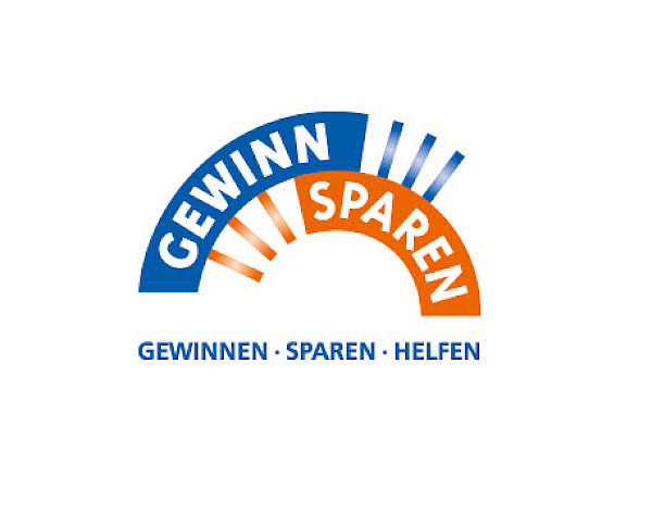 Logo: Gewinn Sparen - Claim: Gewinnen Sparen Helfen