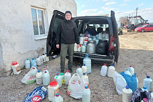 Milch für die Auslieferung nach Kherson