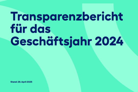 Transparenzbericht Genoverband e.V.: Geschäftsjahr 2024