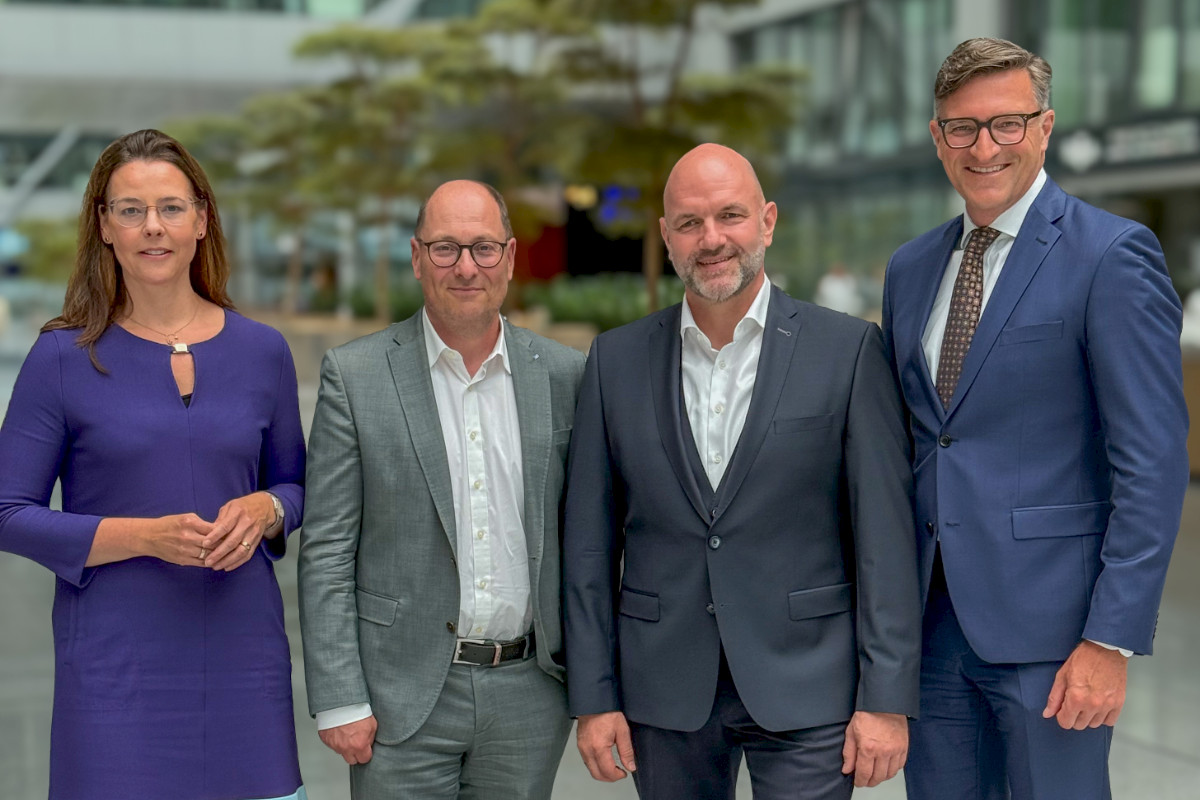 v.l.n.r.: Katja Lewalter-Düssel, Michael Hoeck, Marco Schulz und Peter Götz (Fotocredit: Genoverband e.V.)